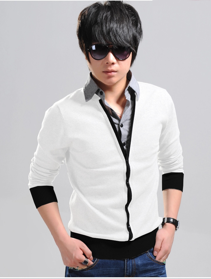 Áo khoác cardigan trắng ac077 - 1