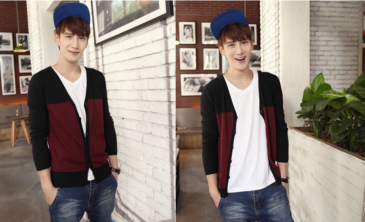 Áo khoác cardigan đỏ đô ac081 - 1