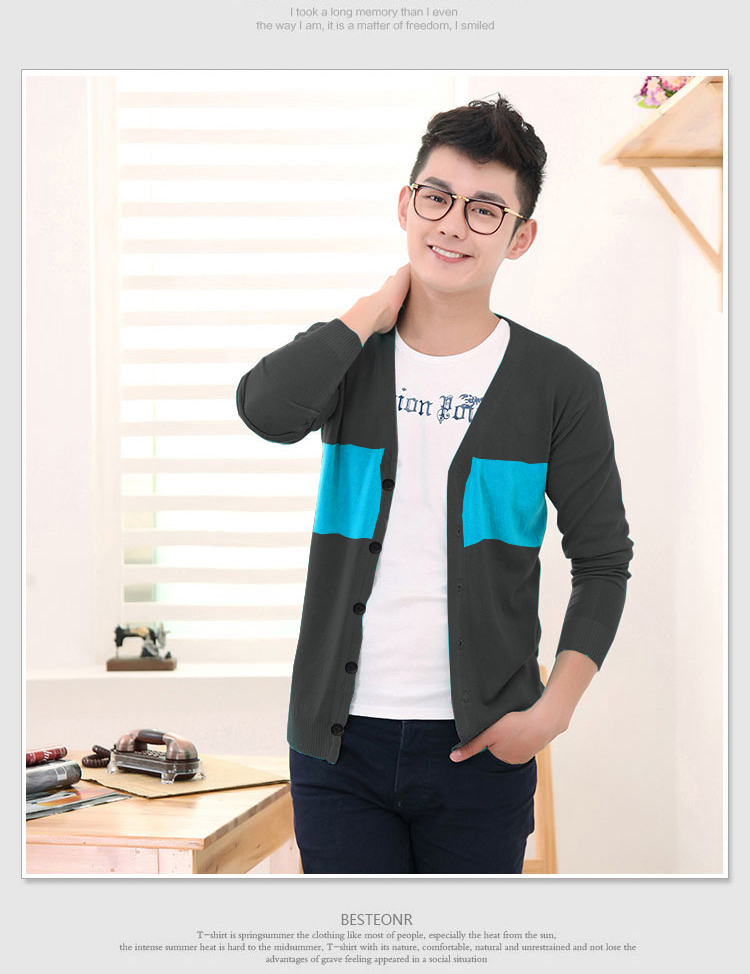 Áo khoác cardigan xám chuột đậm ac083 - 1