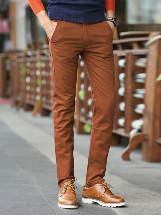 Quần kaki hàn quốc màu bò qk136 - 1