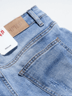 Quần Jeans Xước Form Regular QJ018 Màu Xanh
