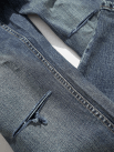 Quần Jeans Rách Gối Form Slimfit QJ015 Màu Xanh