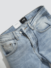 Quần Jeans Xước Form Slimfit QJ009 Màu Xanh