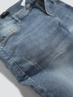 Quần Jeans Xước Form Slimfit QJ010 Màu Xanh