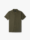Áo Sơ Mi Linen Trơn Cổ Cuban Form Loose SM120