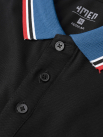 Áo Polo Phối Bo Stripes Form Regular PO070 Màu Đen