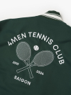 Áo Khoác Varsity Phối Bo Sọc Thêu 4MEN Tennis Club Form Regular AK059 Màu Xanh Lá