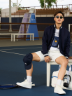 Áo Khoác Varsity Phối Bo Sọc Thêu 4MEN Tennis Club Form Regular AK059 Màu Xanh Đen