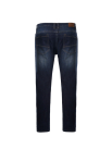 Quần Jeans Thêu 4MEN Club Rã Túi Sau Form Slimfit QJ105 Màu Xanh Đen