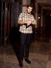 Áo Overshirt Vải Caro Flannel Thêu Heritage Form Loose SM167