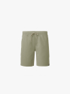 Quần Short Kaki Lưng Thun Gắn Nhãn Trang Trí Form Straight QS067 Màu Be Nhạt