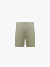 Quần Short Kaki Lưng Thun Gắn Nhãn Trang Trí Form Straight QS067 Màu Be Nhạt