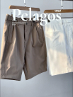 Quần Short Kaki Sidetab Xếp Ly Form Regular QS069 Màu Trắng