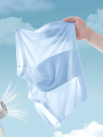 Quần Boxer Lụa Băng Basic QL065 Màu Xanh Biển Nhạt