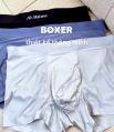 Quần Boxer Lụa Băng Đục Lỗ Thoáng Khí QL067 Màu Xám Đậm