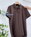 Áo Polo Cool-X Thêu Logo Tròn 4M Form Regular PO167 Màu Nâu