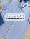 Áo Sơ Mi Oxford Thêu Hình Mỏ Neo 4M Form Regular SM185 Sọc Xanh Biển