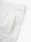 Quần Short Kaki Sidetab Xếp Ly Form Regular QS069 Màu Trắng