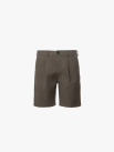 Quần Short Kaki Diễu 2 Bên Miệng Túi Form Straight QS074 Màu Nâu Nhạt
