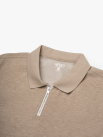 Áo Polo Dệt Kim Dây Kéo Form Slimfit PO174 Màu Nâu Nhạt