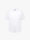 Áo Sơ Mi Tay Ngắn Thêu Logo M Form Regular SM197 Màu Trắng