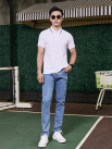 Áo Polo Cool-X Trơn Form Slimfit PO166 Màu Trắng