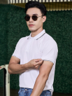 Áo Polo Cool-X Trơn Form Slimfit PO166 Màu Trắng