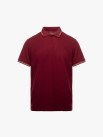 Áo Polo Dệt Kim Gân Nổi Form Regular PO176 Màu Đỏ Đô