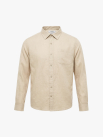 Áo Sơ Mi Linen Thêu Logo Cánh Buồm Phía Sau Form Relaxed SM208 Màu Be Nhạt