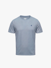 Áo Thun Rayon In Chiếc Thuyền Form Slimfit AT190 Màu Xanh Đá