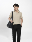 Áo Polo Mắt Chim Bo Kiểu Form Regular PO188 Màu Be