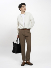 Áo Sơ Mi Oxford Sọc Cổ Button - Down Form Regular SM207 Sọc Trắng