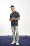 Áo Polo Cool-X In Viền Bo Cổ Form Slimfit PO186 Xanh Đen