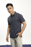 Áo Polo Cool-X In Viền Bo Cổ Form Slimfit PO186 Xanh Đen