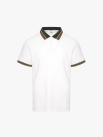 Áo Polo Phối Bo Signature Stripe Form Regular PO194 Màu Trắng