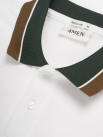 Áo Polo Phối Bo Signature Stripe Form Regular PO194 Màu Trắng