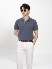 Áo Polo Trụ 3 Sọc Form Regular PO190 Màu Xanh Đen