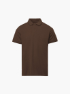 Áo Polo Vải Modal Thêu 4MEN Club Tay Áo Form Slimfit PO138 Màu Nâu Đậm