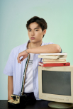 Áo Sơ Mi Signature Stripe Sọc Tay Ngắn Form Regular SM210 Mùa Sọc Xanh Biển