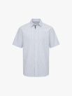 Áo Sơ Mi Signature Stripe Sọc Tay Ngắn Form Regular SM210 Mùa Sọc Xanh Biển