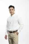 Áo Sơ Mi Vải Oxford Trơn Signature Form Regular SM157 Màu Trắng Kem