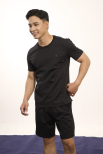 Áo Thun Cool-X Cổ Tròn In Logo Bông Tuyết Form Slimfit AT188 Đen