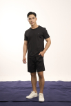 Quần Short Cool-X In Logo Form Straight QS084 Đen
