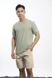 Quần Short Kaki Diễu 2 Bên Miệng Túi Form Straight QS074 Màu Be
