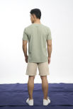 Quần Short Kaki Diễu 2 Bên Miệng Túi Form Straight QS074 Màu Be