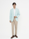 Quần Tây Sidetab Gắn Dây 3 Sọc Form Slimfit QT065 Màu Be