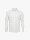 Áo Sơ Mi Herringbone Nẹp Dấu Khuy Form Regular SM211 Màu Trắng