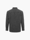 Áo Sơ Mi Sọc Cổ Button Down Form Relaxed SM212 Màu Xanh Đen