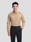 Áo Sơ Mi Trơn Tay Dài SM088 Màu Be