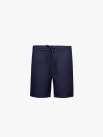 Quần Short Linen Trơn Form Straight QS085 Màu Xanh Đen